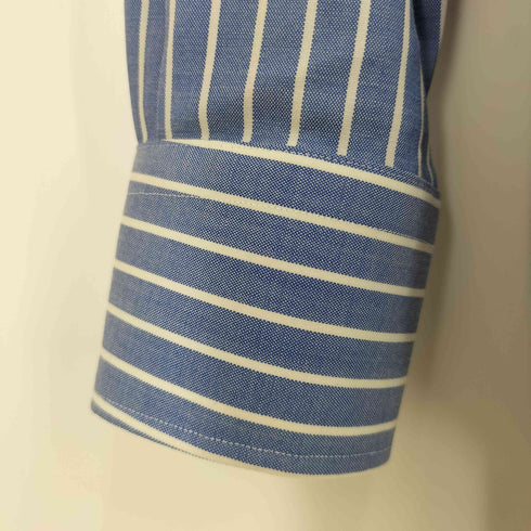 メーカーズシャツカマクラ Makers Shirt 鎌倉 WASHABLE WOOL L/S ストライプシャツ メンズ 39