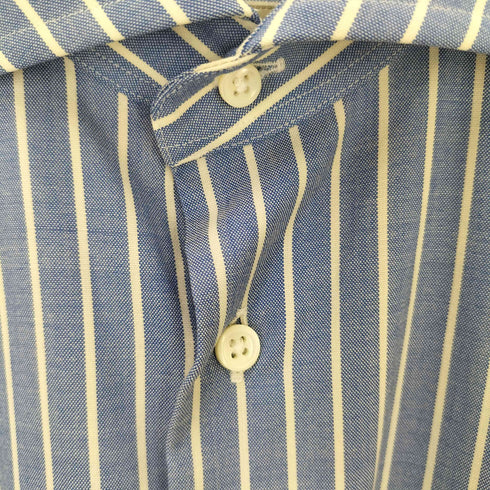 メーカーズシャツカマクラ Makers Shirt 鎌倉 WASHABLE WOOL L/S ストライプシャツ メンズ 39