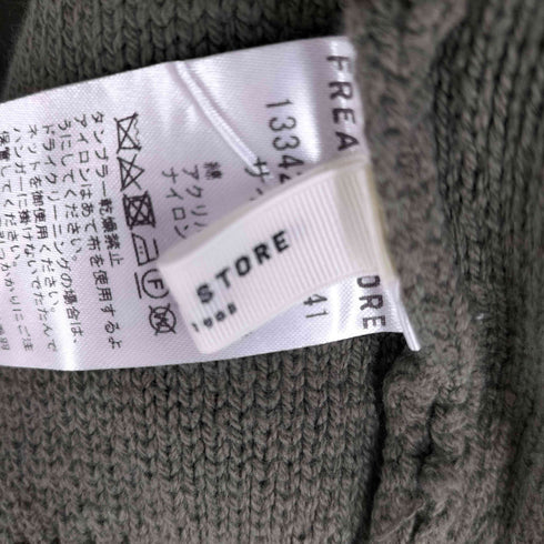 フリークスストア FREAKS STORE 22AW クルーネックコットンニットカーディガン レディース FREE