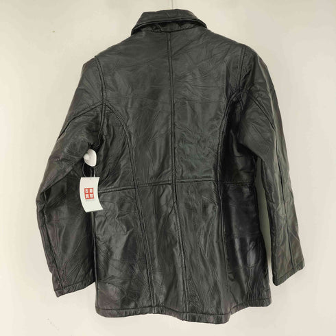 パッチワークデザインラムレザーコート レディース import:M