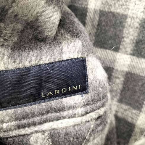 ラルディー二 LARDINI 起毛ウールチェック柄テーラードジャケット メンズ JPN:52