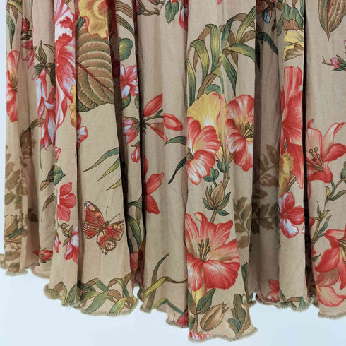 マックスマーラ MAX MARA 花柄 フレア 膝丈 スカート レディース JPN:40
