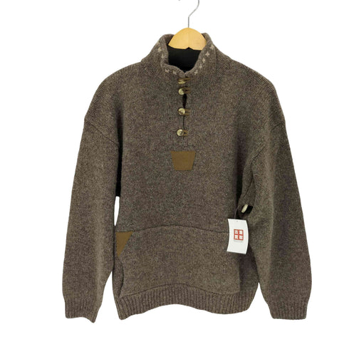 MUSKOKA LAKES 90S 首元ステッチ ウール ヘンリーネックニット メンズ import:M