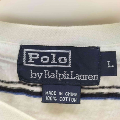 ポロバイラルフローレン Polo by RALPH LAUREN ワンポイント刺繍 ボーダークルーネック メンズ JPN:L