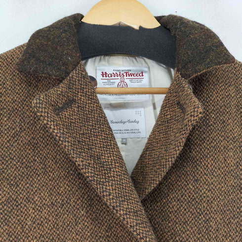 ハリスツイード Harris Tweed ツイードチェスターコート レディース import:M
