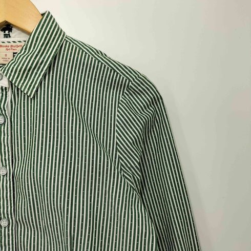 ブルックスブラザーズレッドフリース BROOKS BROTHERS REDFLEECE ストライプ柄 コットン ロングスリーブシャツ レディース US:0-2