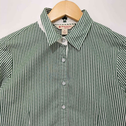 ブルックスブラザーズレッドフリース BROOKS BROTHERS REDFLEECE ストライプ柄 コットン ロングスリーブシャツ レディース US:0-2
