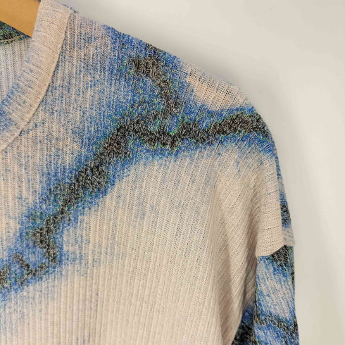 ザラ ZARA スプレープリント ニット Tシャツ メンズ import:M