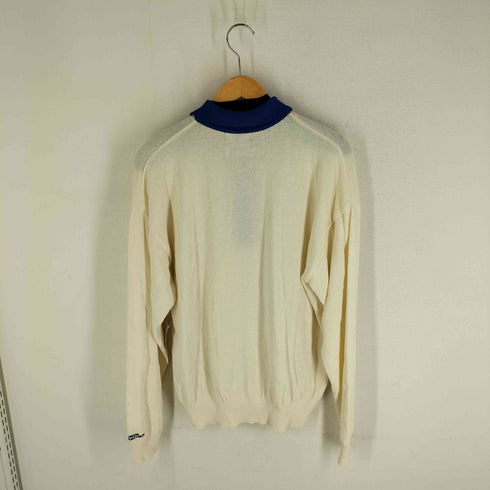 YALE x NICEWEATHER BOUCLE PK CREWNECK IVORY ニットポロシャツ メンズ import:M