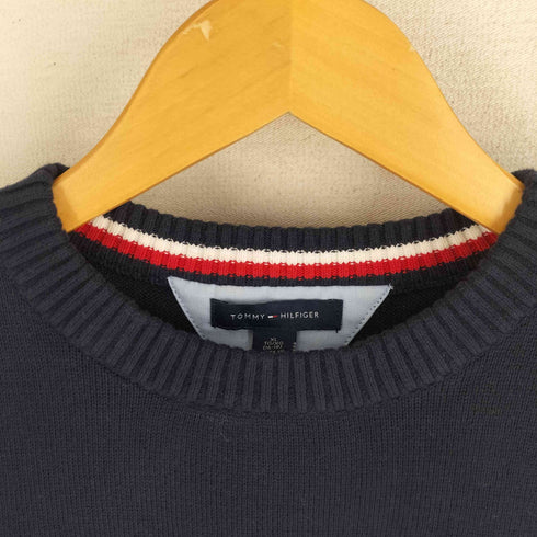 トミーヒルフィガー TOMMY HILFIGER フラッグ刺繍 コットンニット レディース import:XL