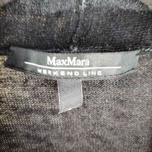 マックスマーラウィーケンドライン Max Mara WEEKEND LINE リネン混 半袖 カーディガン レディース S