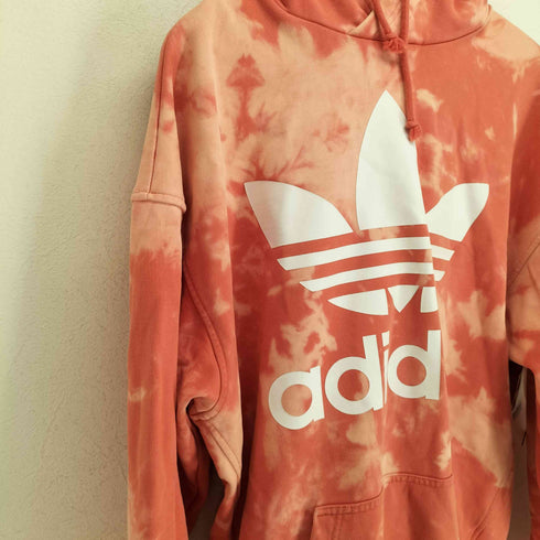 アディダス adidas ロゴプリントタイダイ染プルオーバーパーカー メンズ JPN:L