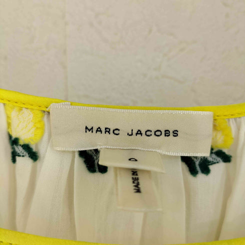 マークジェイコブス MARC JACOBS WHITE MULTI フラワー刺繍 ギャザーブラウス レディース 0