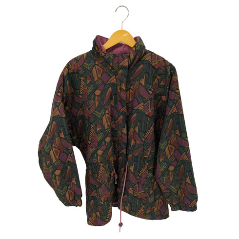 裏地フリース 総柄シェルジャケット レディース import:S