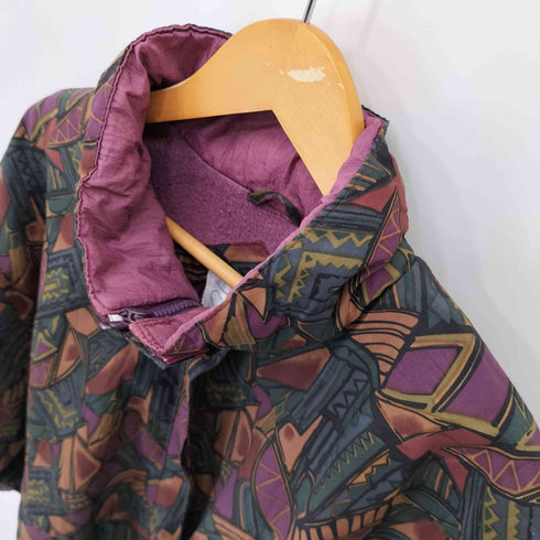 裏地フリース 総柄シェルジャケット レディース import:S
