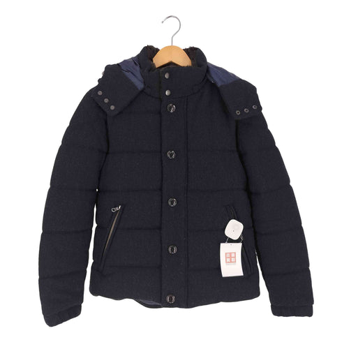 タケオキクチ TAKEO KIKUCHI 2WAY レザー切替 ウール 中綿ジャケット メンズ JPN:2