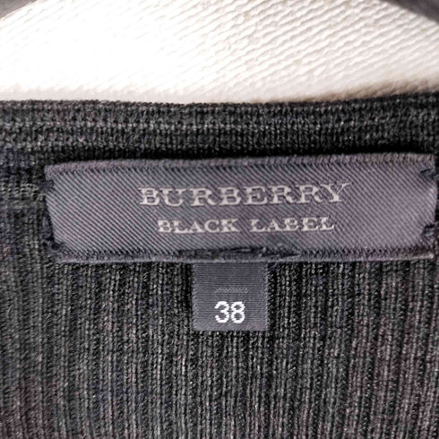 バーバリーブラックレーベル BURBERRY BLACK LABEL Vネック ウール ニット レディース 38