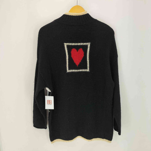ユナイテッドカラーズオブベネトン UNITED COLORS OF BENETTON MADE IN ITALY トランプ柄 モックネックニット SHETLAND PURE NEW WOOL メンズ