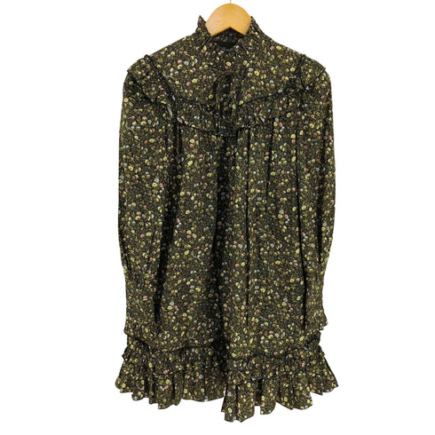 マークジェイコブス MARC JACOBS THE VICTORIAN SMOCK DRESS GREEN MULTI レディース 0