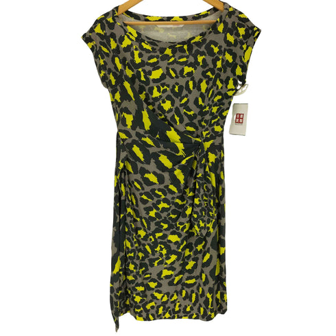 ダイアンフォンファステンバーグ DIANE VON FURSTENBERG レオパード フロントリボン シルクワンピース レディース JPN:2
