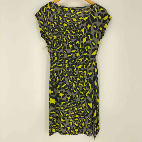 ダイアンフォンファステンバーグ DIANE VON FURSTENBERG レオパード フロントリボン シルクワンピース レディース JPN:2