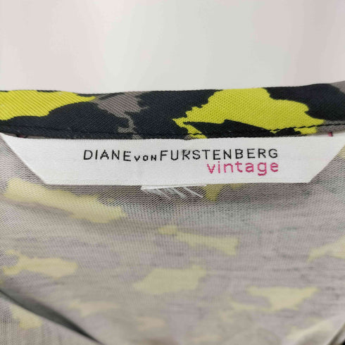 ダイアンフォンファステンバーグ DIANE VON FURSTENBERG レオパード フロントリボン シルクワンピース レディース JPN:2