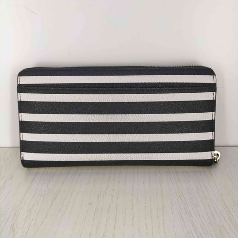 ケイトスペードニューヨーク kate spade NEW YORK ロゴ ボーダー ラウンドジップ 長財布 レディース