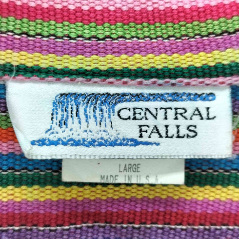 central falls マルチカラー ボーダージャケット USA製 レディース JPN:L