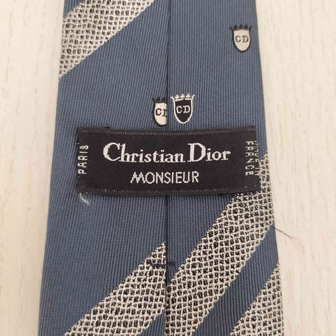 クリスチャンディオール Christian Dior ロゴ ストライプ シルク ネクタイ メンズ