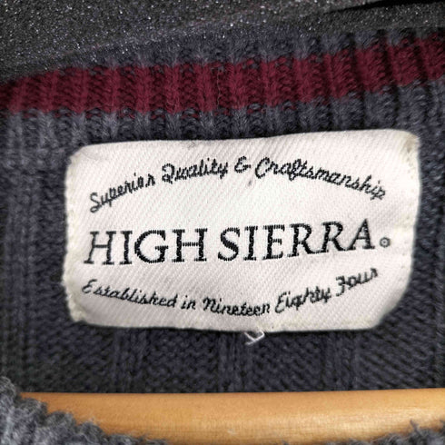 ハイシェラ HIGH SIERRA クルーネックコットンニット メンズ