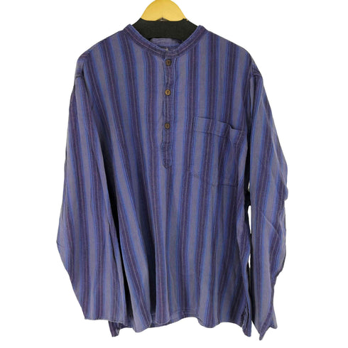 L/S ストライプグランパシャツ メンズ