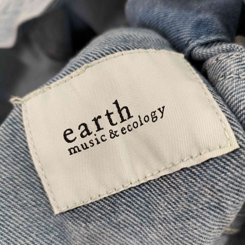 アースミュージックアンドエコロジー earth music&ecology スタンドカラーGジャン デニムジャケット クロップド レディース FREE