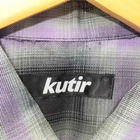 クティール kutir ダイス刺繍 シャドーオンブレ長袖シャツ メンズ M