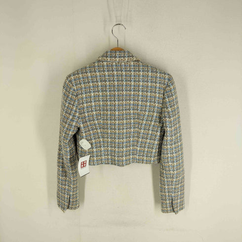ザラ ZARA ツイード ショート丈 クロップド テーラードジャケット レディース import:XS