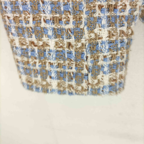 ザラ ZARA ツイード ショート丈 クロップド テーラードジャケット レディース import:XS