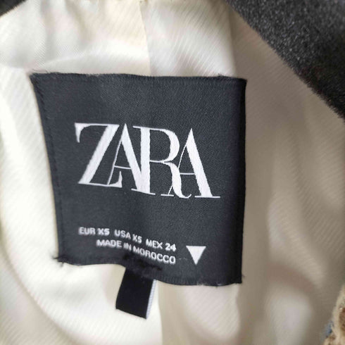 ザラ ZARA ツイード ショート丈 クロップド テーラードジャケット レディース import:XS