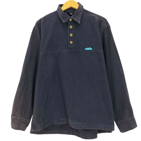 カブー KAVU 90s USA製 ハーフボタンデニム地プルオーバー メンズ import:M