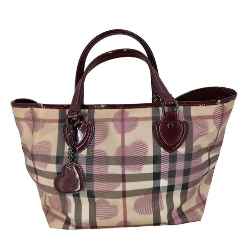 バーバリー BURBERRY ノバチェック&ハート柄 トートバッグ レディース