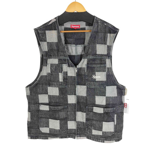 シュプリーム Supreme 21SS Patched Denim Vest パッチワークデニムベスト メンズ JPN:XL