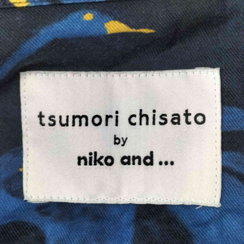 ツモリチサト TSUMORI CHISATO コラボ AW 総柄 シャツ ワンピース レディース FREE