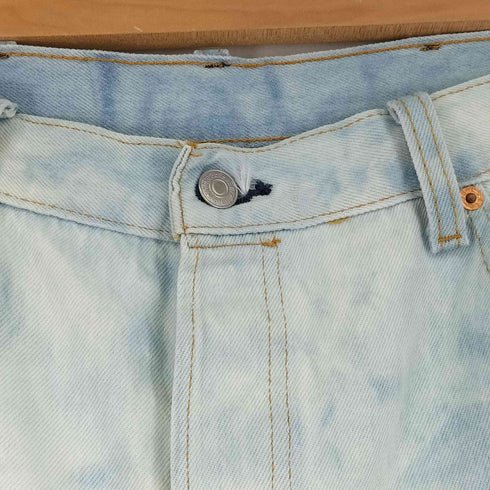 リーバイス Levis 501 ストレートデニムパンツ ブリーチリメイク メンズ W38