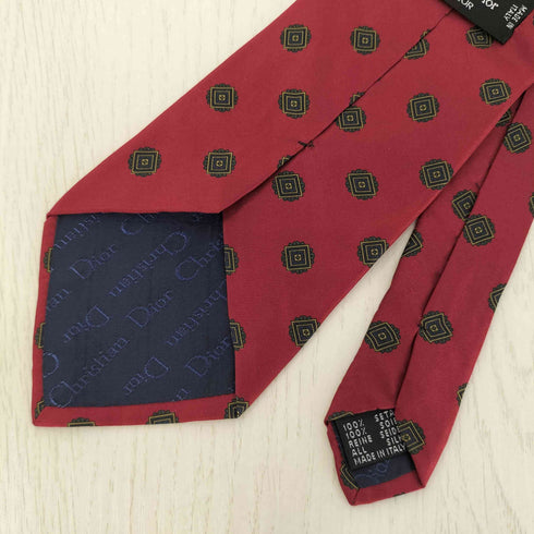 クリスチャンディオール Christian Dior MONSIEUR イタリア製 総柄 シルクネクタイ メンズ