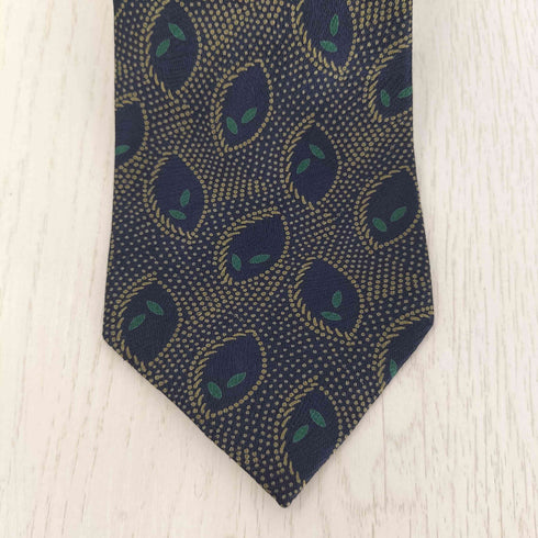 ランバン LANVIN フランス製 総柄 シルクネクタイ メンズ