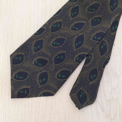 ランバン LANVIN フランス製 総柄 シルクネクタイ メンズ