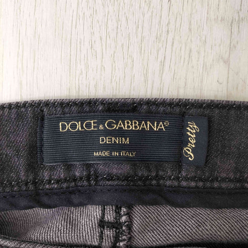 ドルチェアンドガッバーナ DOLCE&GABBANA ダメージ加工 スキニーデニムパンツ メンズ 44
