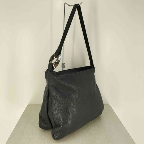 フルラ FURLA ロゴ エンボス レザー ショルダーバッグ レディース