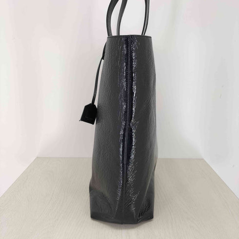 サンローランパリ SAINT LAURENT PARIS Black Patent Leather Tote Bag メンズ