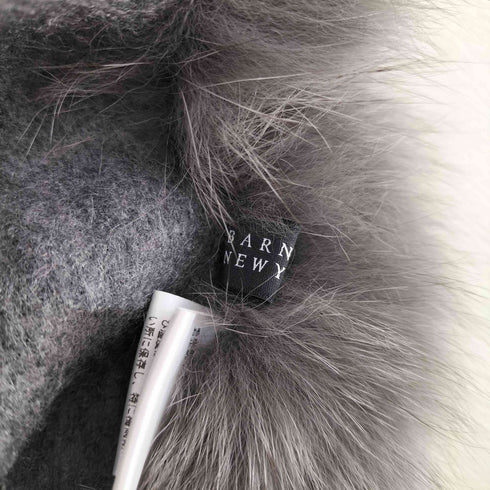 バーニーズニューヨーク BARNEYS NEWYORK フォックスファー カシミヤウールストール レディース
