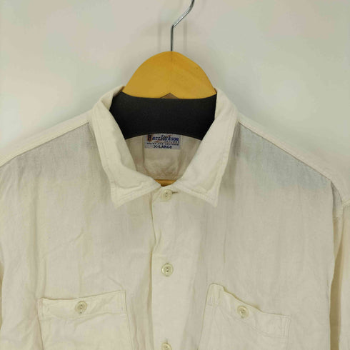 バズリクソンズ BUZZ RICKSONS WHITE CAMBRAY ダブルポケットL/Sシャツ メンズ JPN:XL