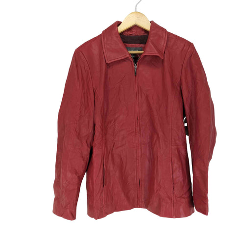 リズ クレイボーン LIZ Claiborne レザージップアップブルゾン メンズ L